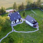 dwa domki do wynajęcia na kaszubach z lotu ptaka