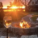 ognisko koło domku na kaszubach